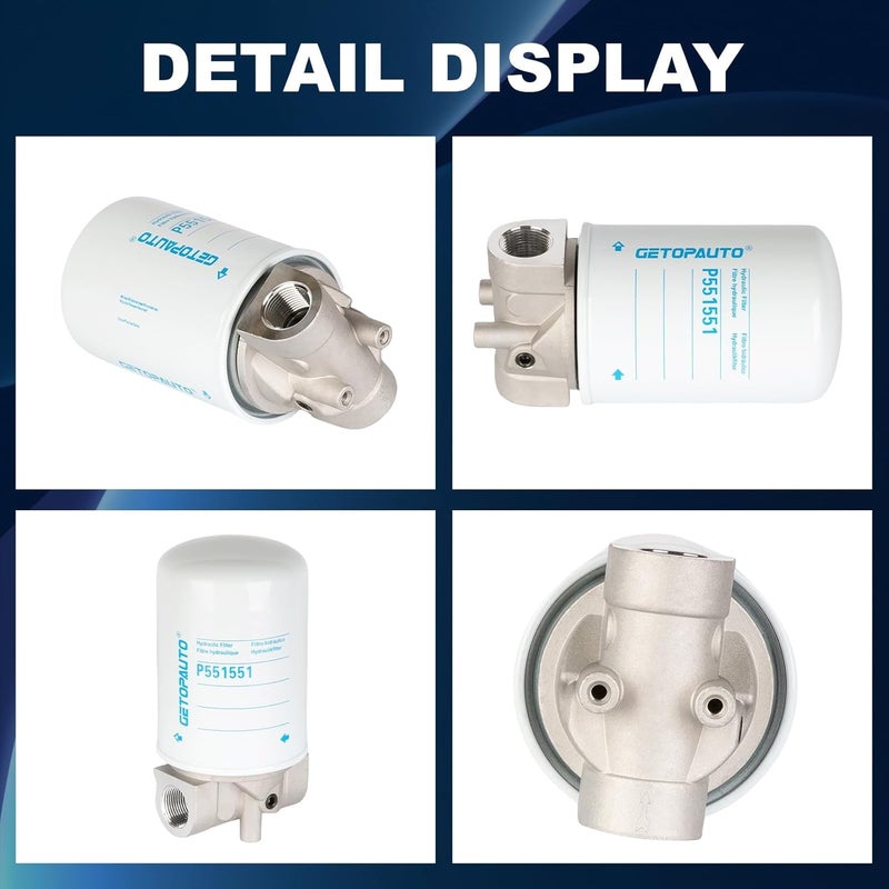 GETOPAUTO P561134 Head Assembly P551551 Hydraulic Filter Kit Compatible with AM106735 HH561134 CP-752-10 CP75210 - Image 3
